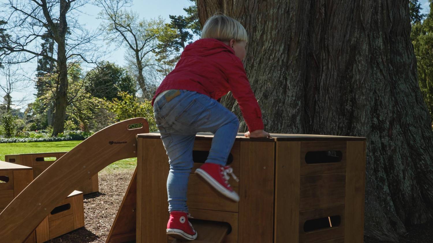 Wooden Outdorable Slide